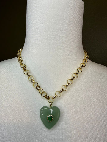 Emerald Heart Necklace