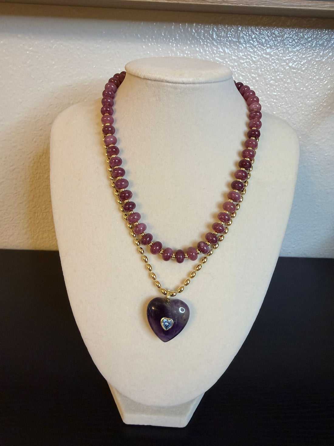 Amethyst Heart Necklace